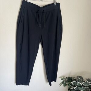 Sweaty Betty Black High Rise Explorer Tapered Leg Athletic Pants US 10 UK L